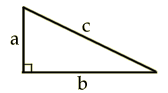 A right angled triangle
